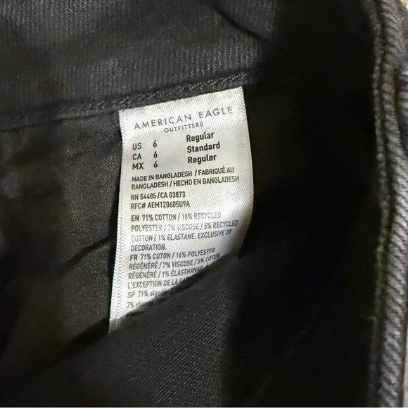 American Eagle | Women’s Black Distressed Skinny Jeans Stretch | Size 6 - Picture 5 of 5